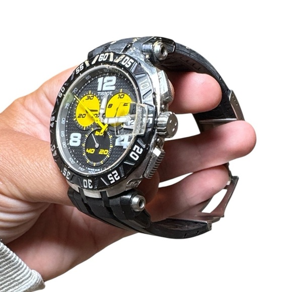 Tissot T-Race Thomas Luthi Limited Edition Chronograph Men’s Watch Black/Yellow - Picture 4 of 13